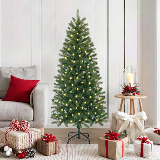 Albero di Natale artificiale con 150 LED Verde 150 cm PE e PVC 3397337