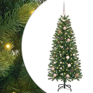 Albero di Natale artificiale con 150 LED Verde 150 cm PE e PVC 3397339