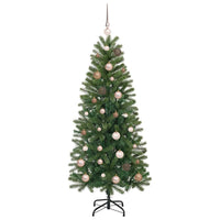 Albero di Natale artificiale con 150 LED Verde 150 cm PE e PVC 3397339
