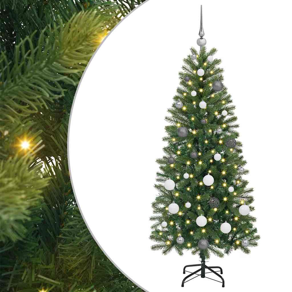 Albero di Natale artificiale con 150 LED Verde 150 cm PE e PVC 3397340