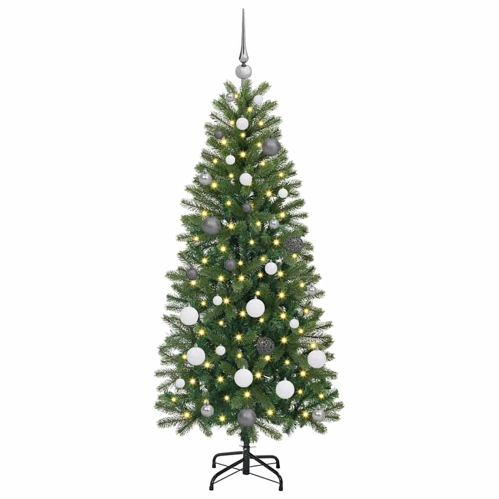 Albero di Natale artificiale con 150 LED Verde 150 cm PE e PVC 3397340