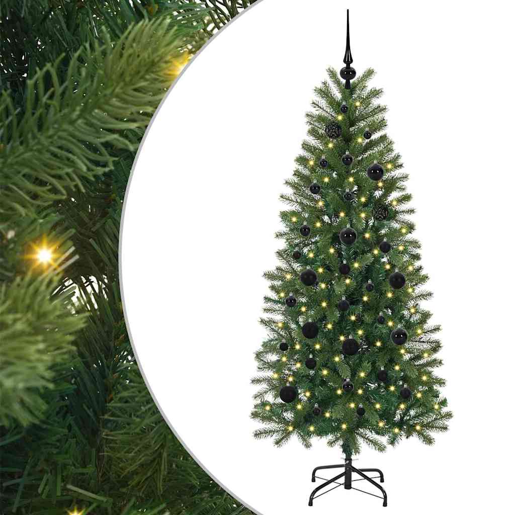 Albero di Natale artificiale con 150 LED Verde 150 cm PE e PVC 3397342
