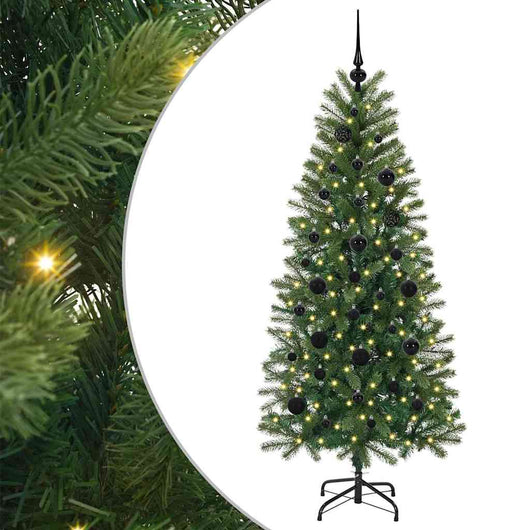 Albero di Natale artificiale con 150 LED Verde 150 cm PE e PVC 3397342