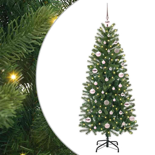 Albero di Natale artificiale con 150 LED Verde 150 cm PE e PVC 3397343