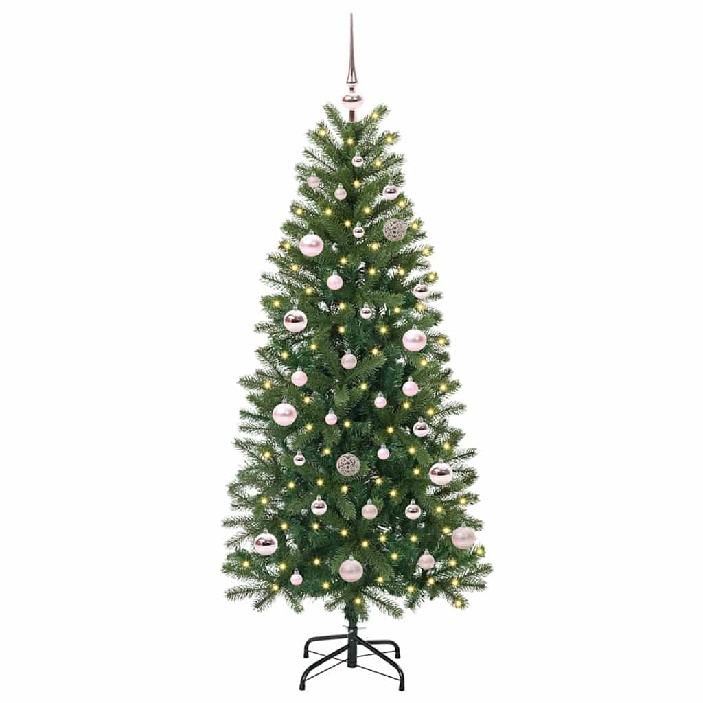 Albero di Natale artificiale con 150 LED Verde 150 cm PE e PVC 3397343