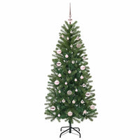 Albero di Natale artificiale con 150 LED Verde 150 cm PE e PVC 3397343