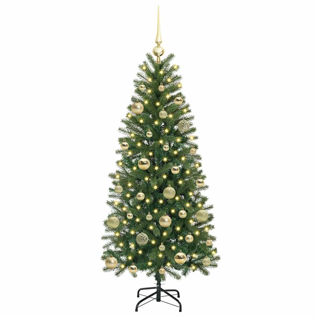 Albero di Natale artificiale con 150 LED Verde 150 cm PE e PVC 3397345