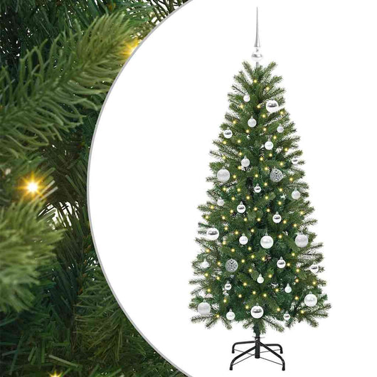 Albero di Natale artificiale con 150 LED Verde 150 cm PE e PVC 3397346
