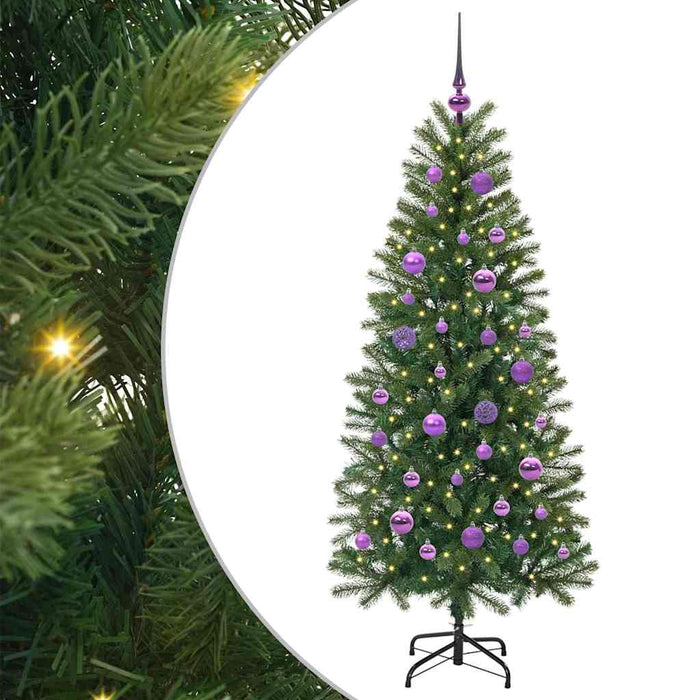 Albero di Natale artificiale con 150 LED Verde 150 cm PE e PVC 3397347