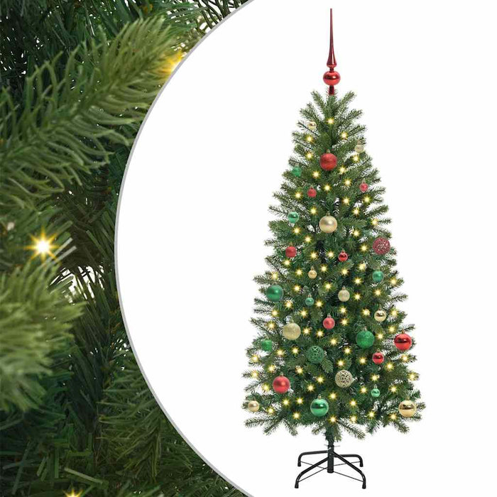 Albero di Natale artificiale con 150 LED Verde 150 cm PE e PVC 3397349