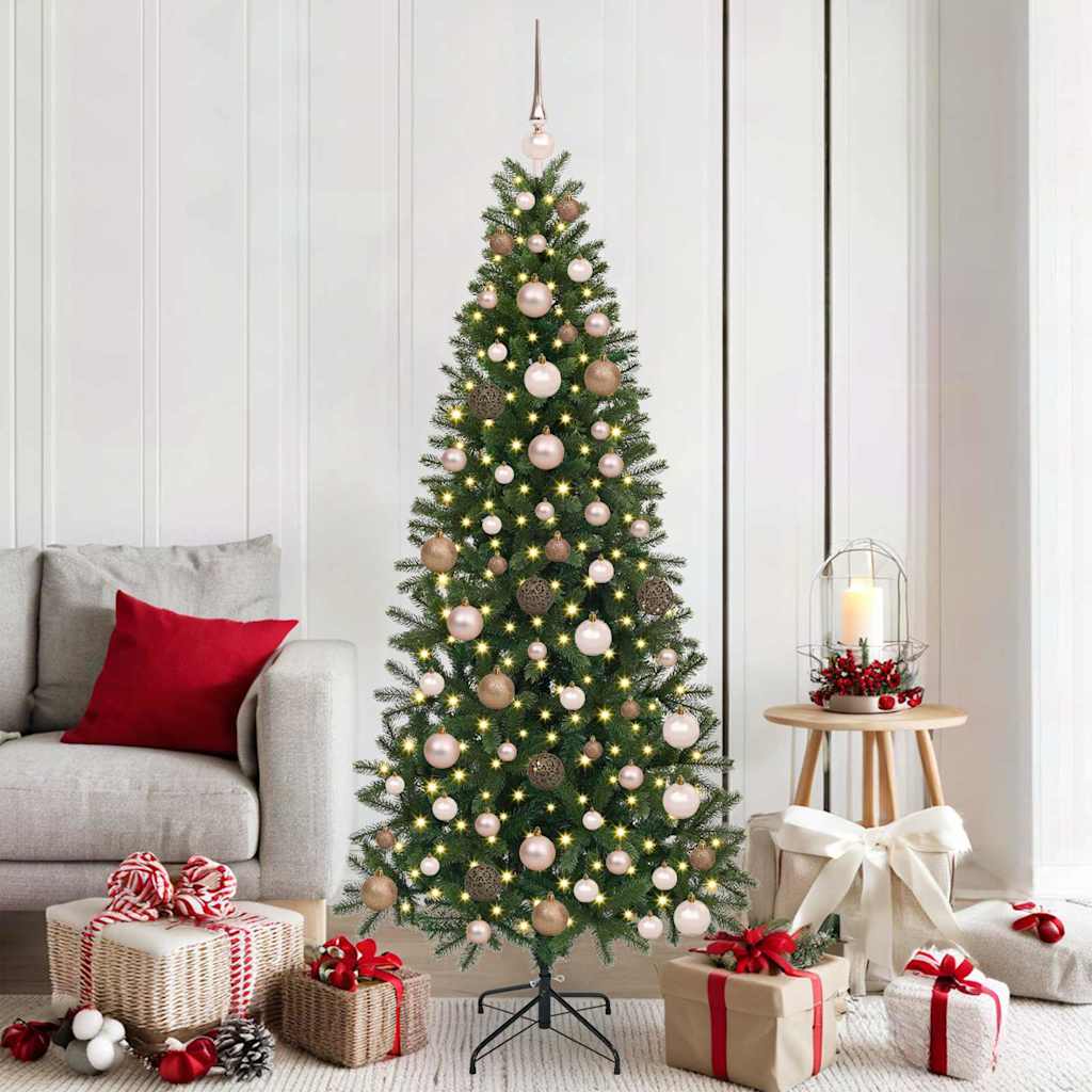 Albero di Natale artificiale con 300 LED Verde 180 cm PE e PVC 3397352