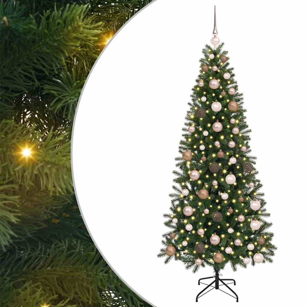 Albero di Natale artificiale con 300 LED Verde 180 cm PE e PVC 3397352
