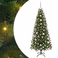 Albero di Natale artificiale con 300 LED Verde 180 cm PE e PVC 3397352