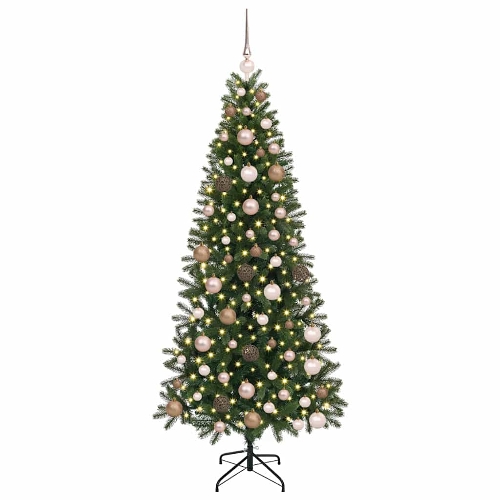Albero di Natale artificiale con 300 LED Verde 180 cm PE e PVC 3397352