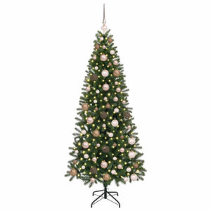 Albero di Natale artificiale con 300 LED Verde 180 cm PE e PVC 3397352