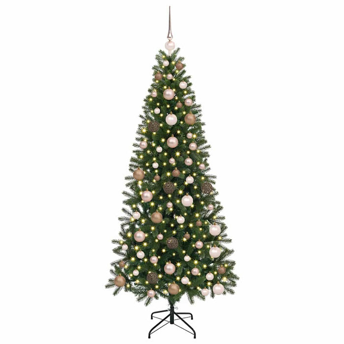 Albero di Natale artificiale con 300 LED Verde 180 cm PE e PVC 3397352