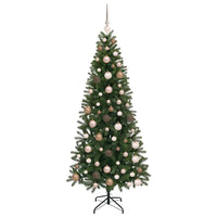 Albero di Natale artificiale con 300 LED Verde 180 cm PE e PVC 3397352