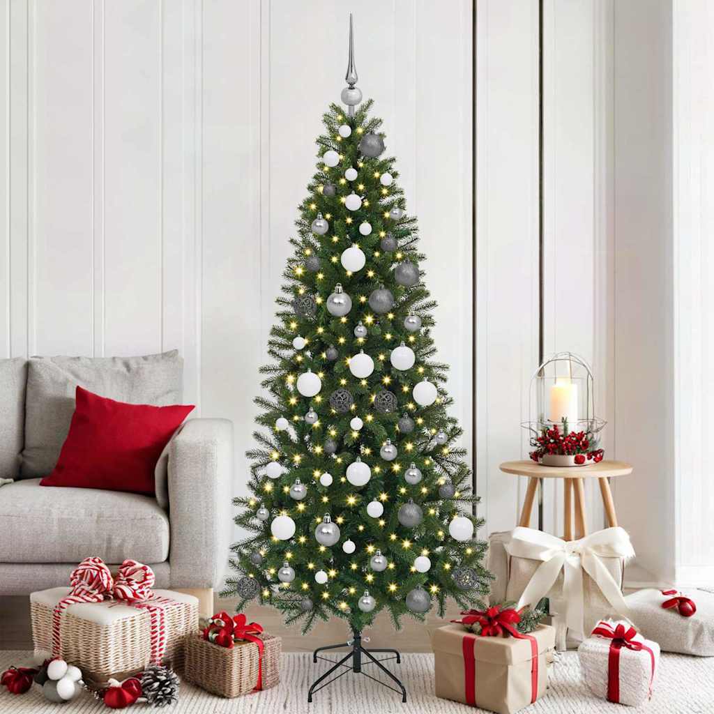 Albero di Natale artificiale con 300 LED Verde 180 cm PE e PVC 3397353