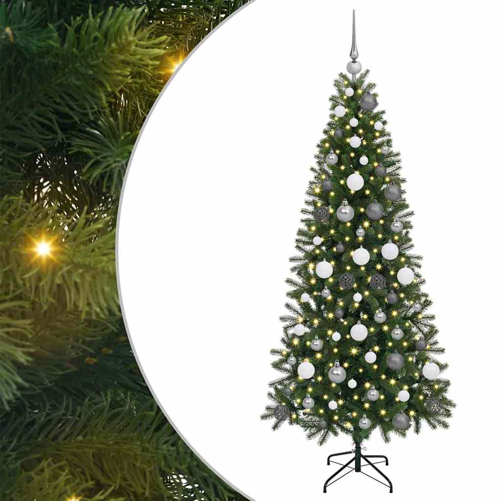 Albero di Natale artificiale con 300 LED Verde 180 cm PE e PVC 3397353