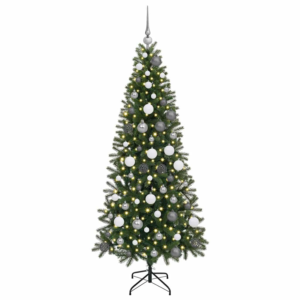 Albero di Natale artificiale con 300 LED Verde 180 cm PE e PVC 3397353
