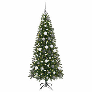 Albero di Natale artificiale con 300 LED Verde 180 cm PE e PVC 3397353