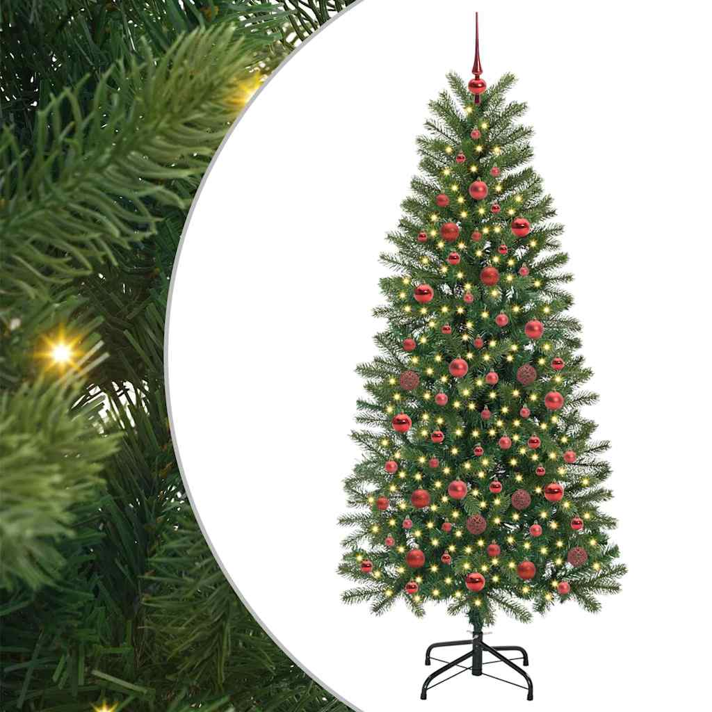 Albero di Natale artificiale con 300 LED Verde 180 cm PE e PVC 3397354