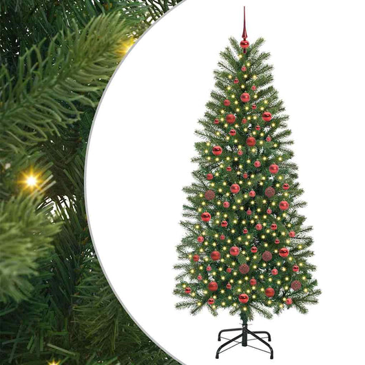 Albero di Natale artificiale con 300 LED Verde 180 cm PE e PVC 3397354