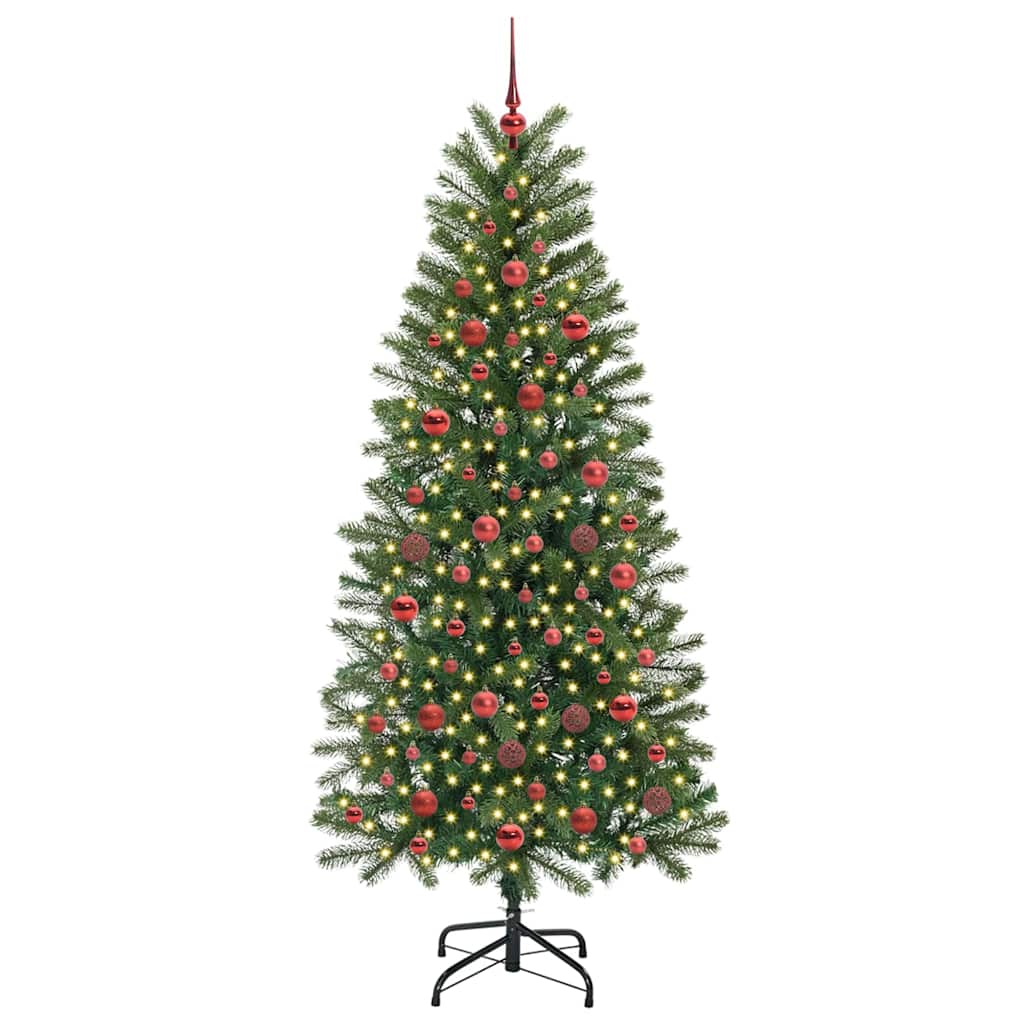 Albero di Natale artificiale con 300 LED Verde 180 cm PE e PVC 3397354