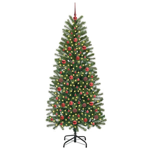 Albero di Natale artificiale con 300 LED Verde 180 cm PE e PVC 3397354