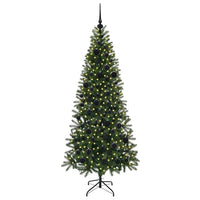 Albero di Natale Artificiale-Albero Natalizio con 300 LED Verde 180 cm PE e PVC 697544