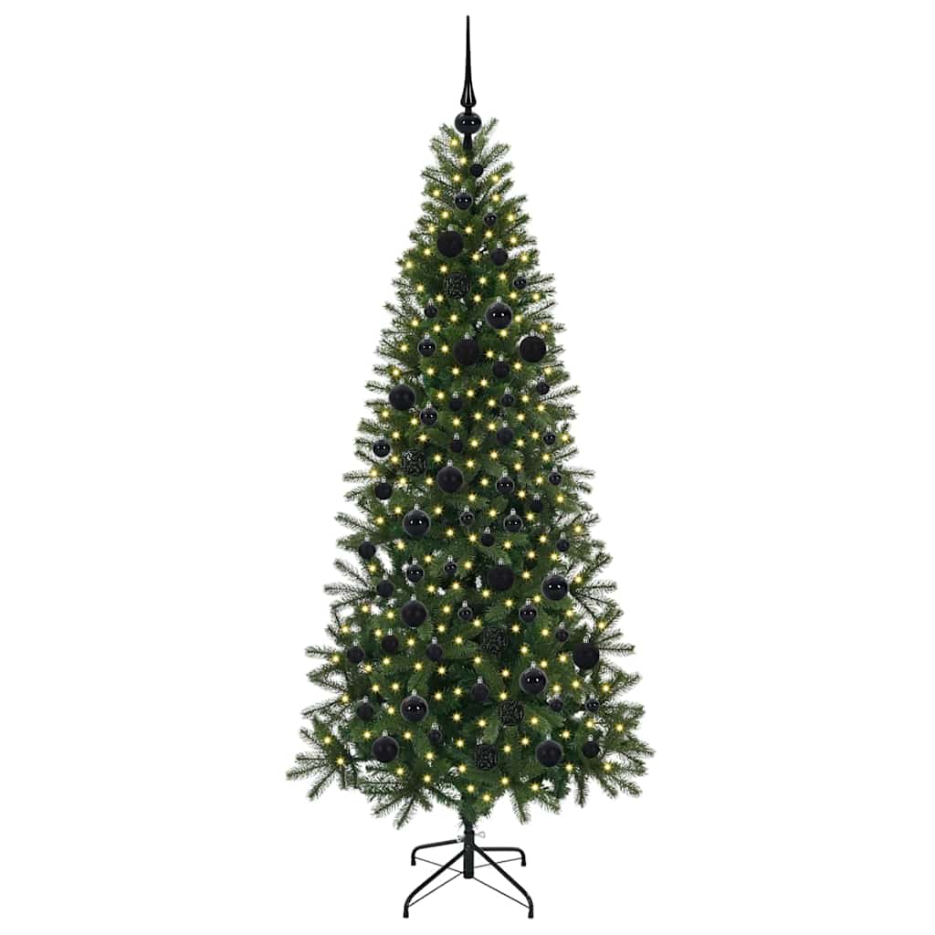 Albero di Natale artificiale con 300 LED Verde 180 cm PE e PVC 3397355