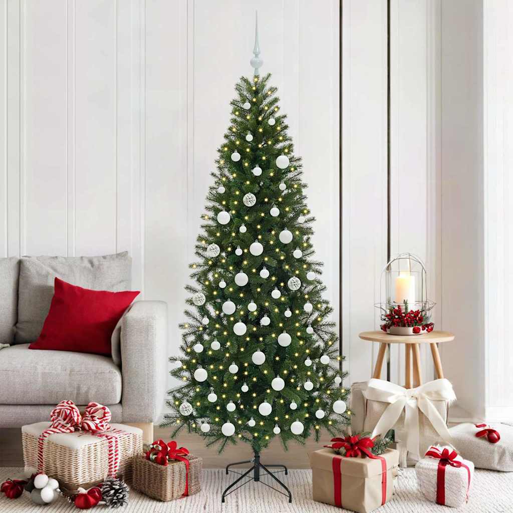 Albero di Natale artificiale con 300 LED Verde 180 cm PE e PVC 3397357