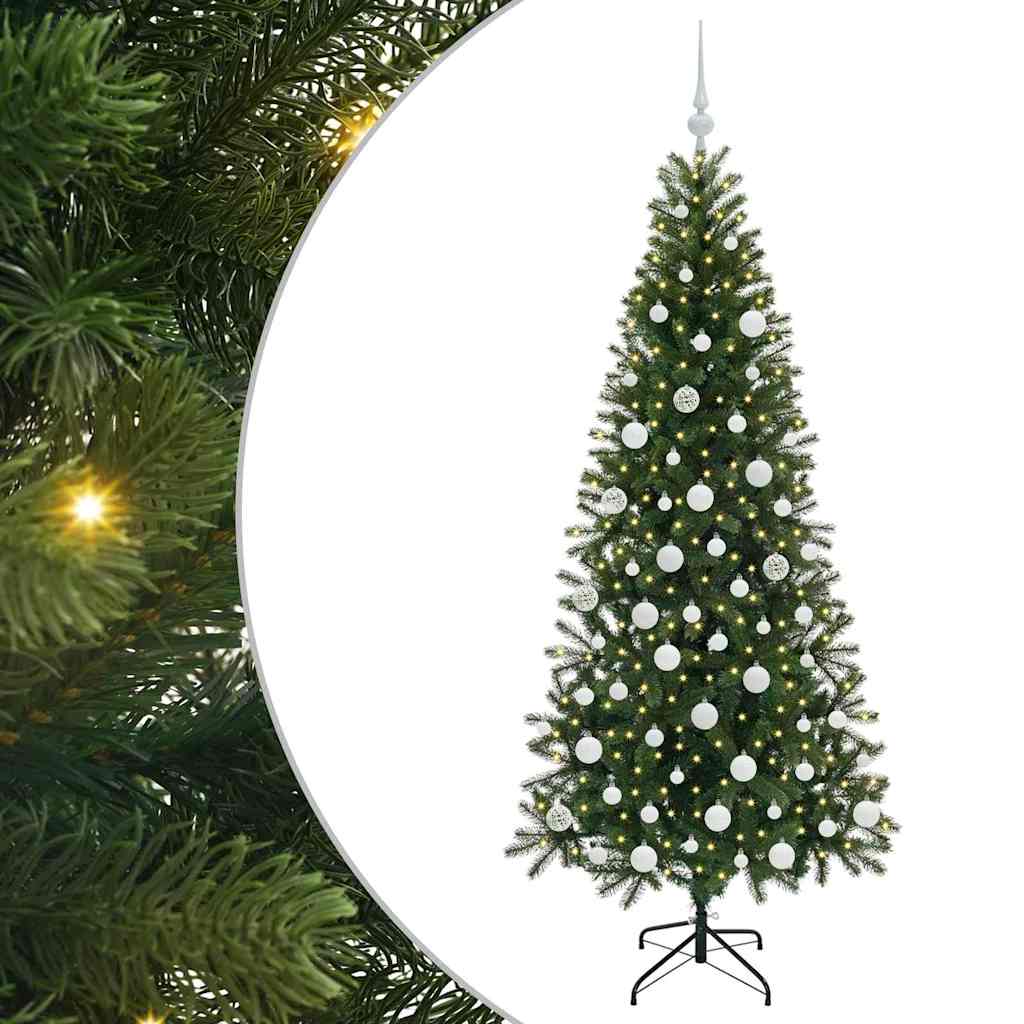 Albero di Natale artificiale con 300 LED Verde 180 cm PE e PVC 3397357