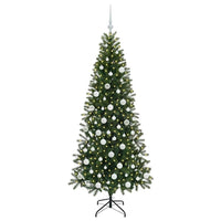Albero di Natale Artificiale-Albero Natalizio con 300 LED Verde 180 cm PE e PVC 499377