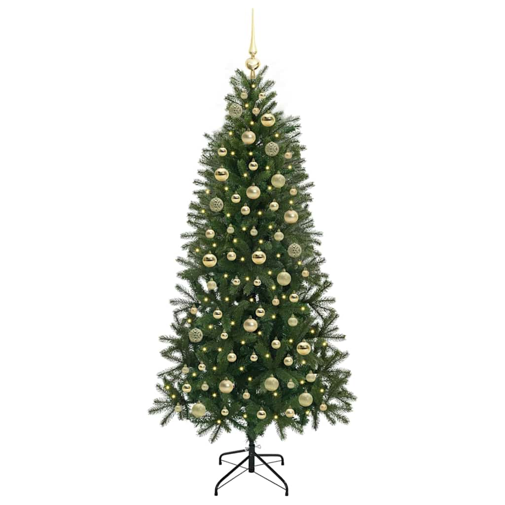 Albero di Natale artificiale con 300 LED Verde 180 cm PE e PVC 3397358