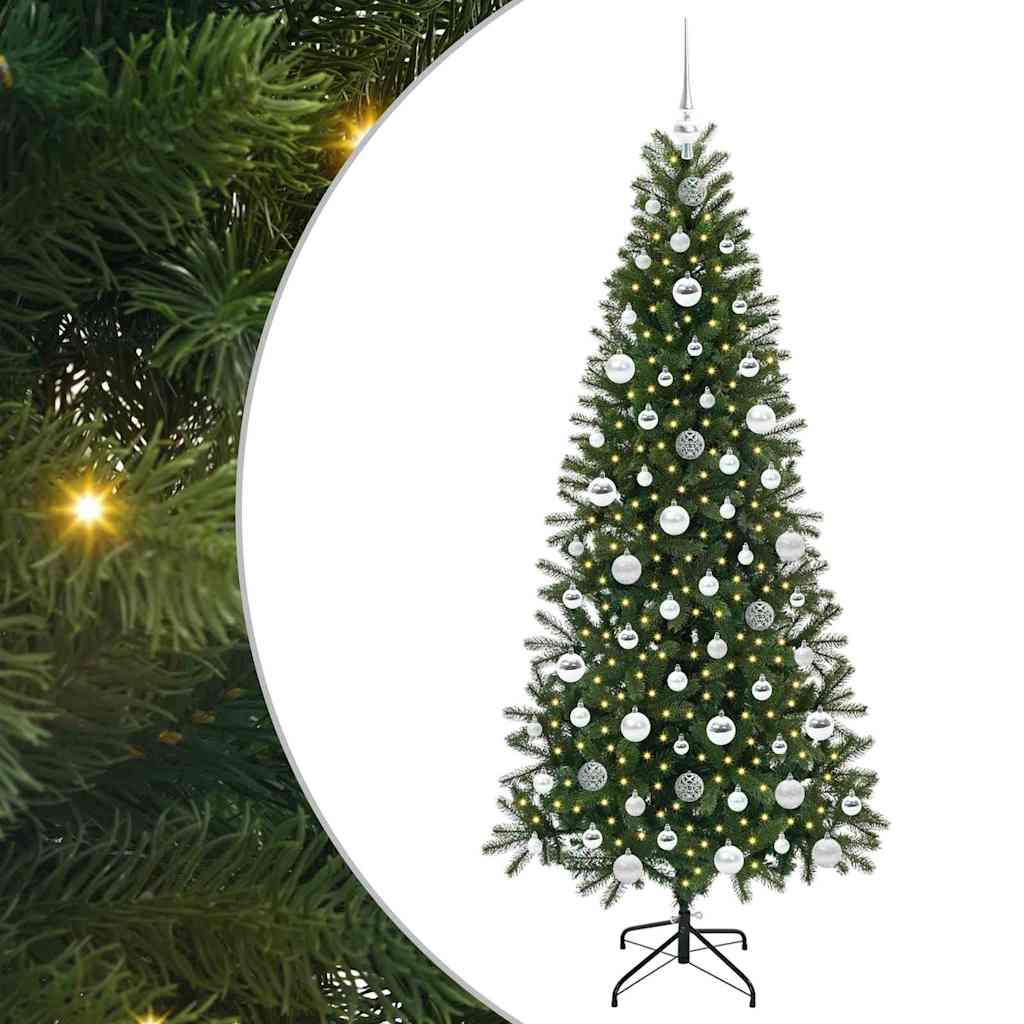 Albero di Natale artificiale con 300 LED Verde 180 cm PE e PVC 3397359