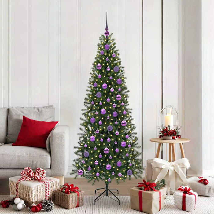 Albero di Natale artificiale con 300 LED Verde 180 cm PE e PVC 3397360