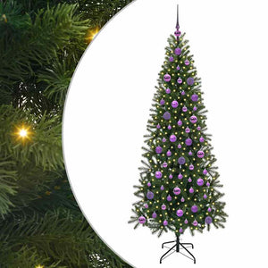 Albero di Natale Artificiale-Albero Natalizio con 300 LED Verde 180 cm PE e PVC 304640