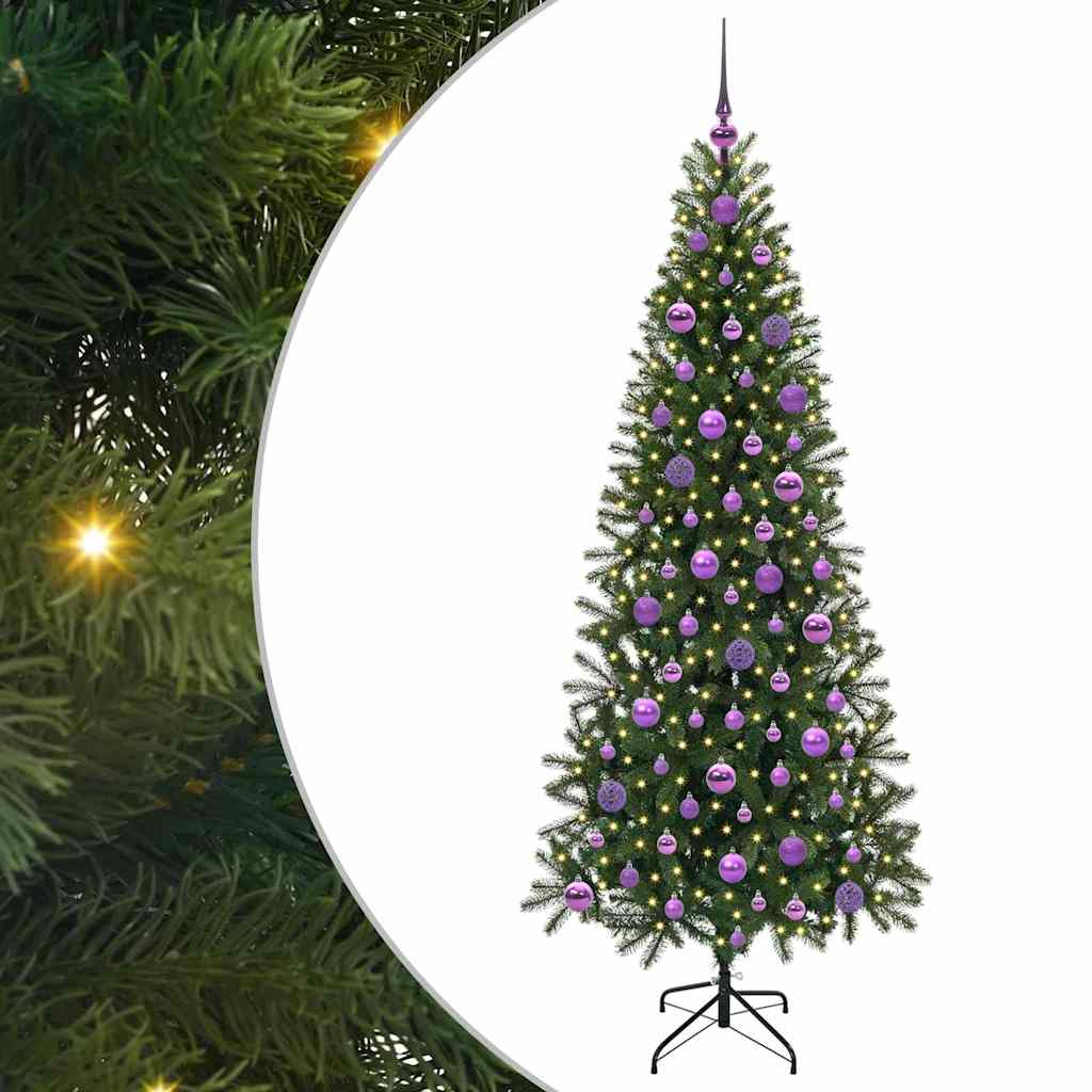 Albero di Natale artificiale con 300 LED Verde 180 cm PE e PVC 3397360