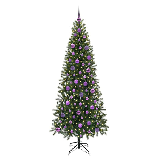 Albero di Natale Artificiale-Albero Natalizio con 300 LED Verde 180 cm PE e PVC 304640