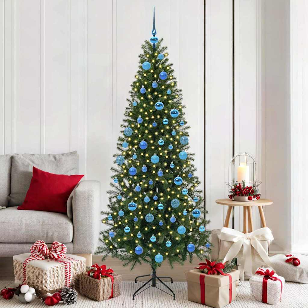 Albero di Natale artificiale con 300 LED Verde 180 cm PE e PVC 3397361