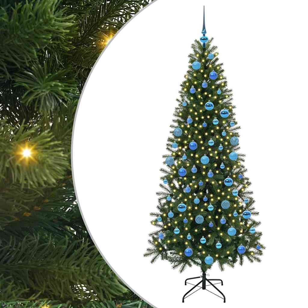 Albero di Natale artificiale con 300 LED Verde 180 cm PE e PVC 3397361
