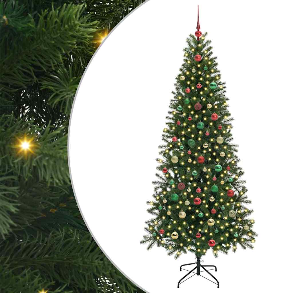 Albero di Natale artificiale con 300 LED Verde 180 cm PE e PVC 3397362