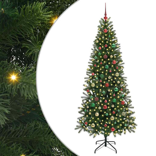 Albero di Natale artificiale con 300 LED Verde 180 cm PE e PVC 3397362