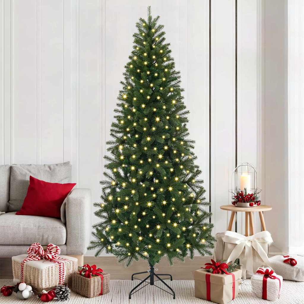 Albero di Natale artificiale con 300 LED Verde 210 cm PE e PVC 3397363