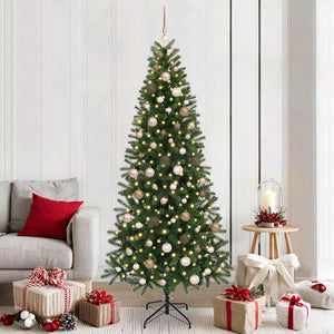 Albero di Natale artificiale con 300 LED Verde 210 cm PE e PVC 3397365