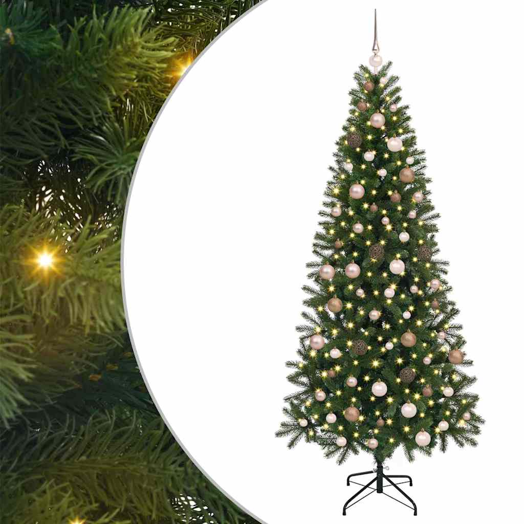 Albero di Natale artificiale con 300 LED Verde 210 cm PE e PVC 3397365