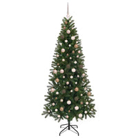 Albero di Natale artificiale con 300 LED Verde 210 cm PE e PVC 3397365