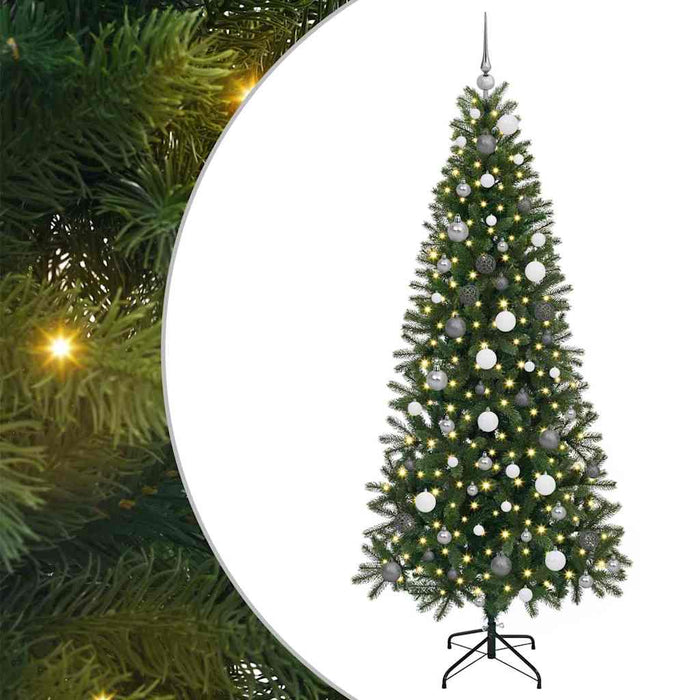 Albero di Natale artificiale con 300 LED Verde 210 cm PE e PVC 3397366