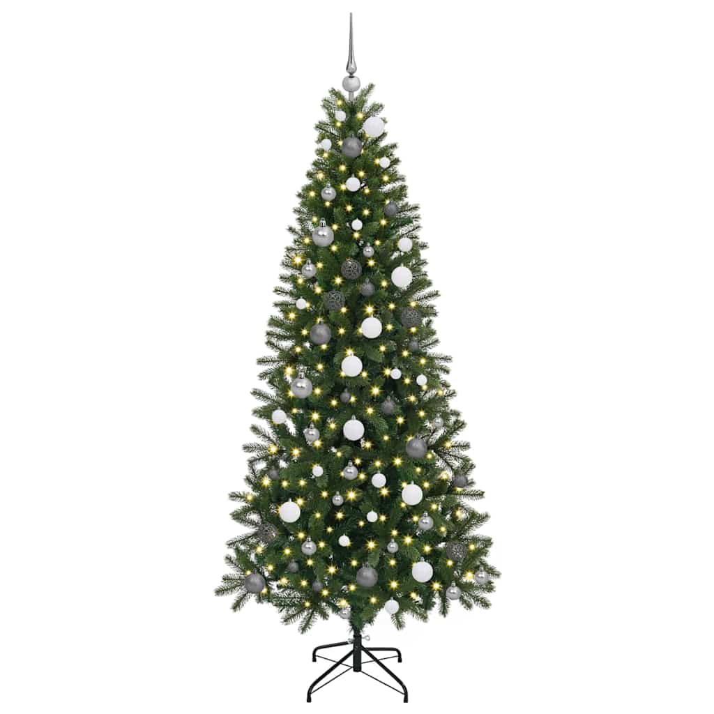 Albero di Natale artificiale con 300 LED Verde 210 cm PE e PVC 3397366